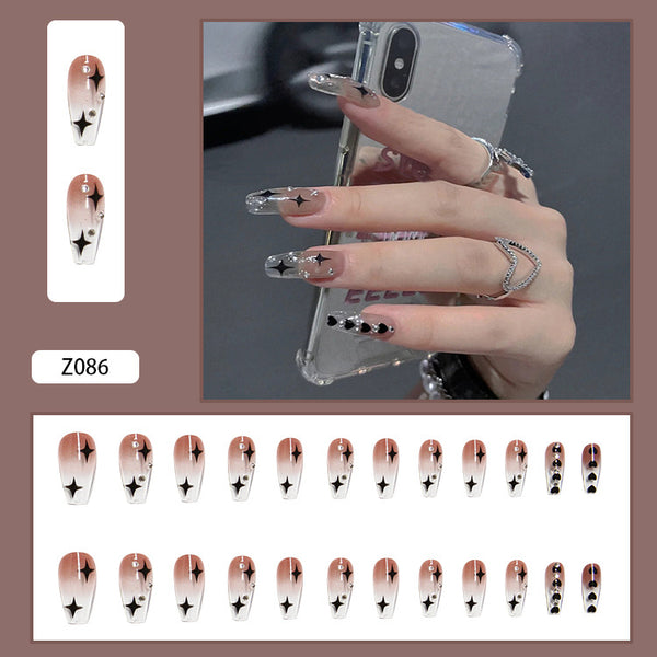12 Sizes-24 Pcs Press On Nails Z086