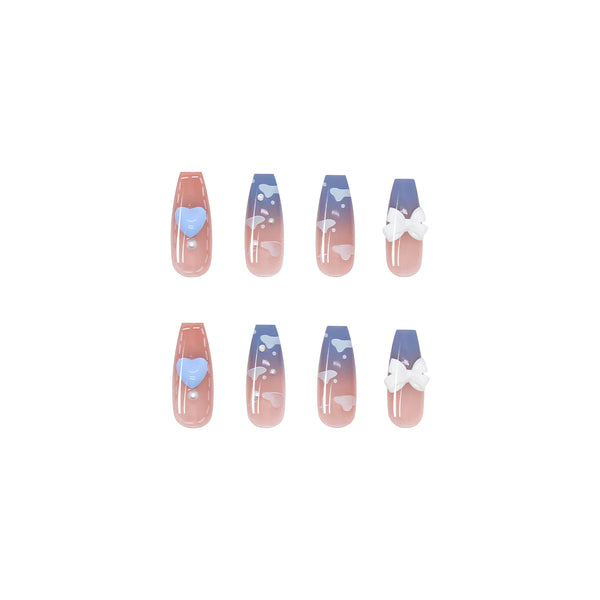 12 Sizes-24 Pcs Press On Nails Z144