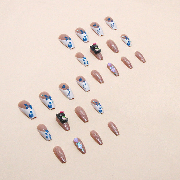 12 Sizes-24 Pcs Press On Nails Z535