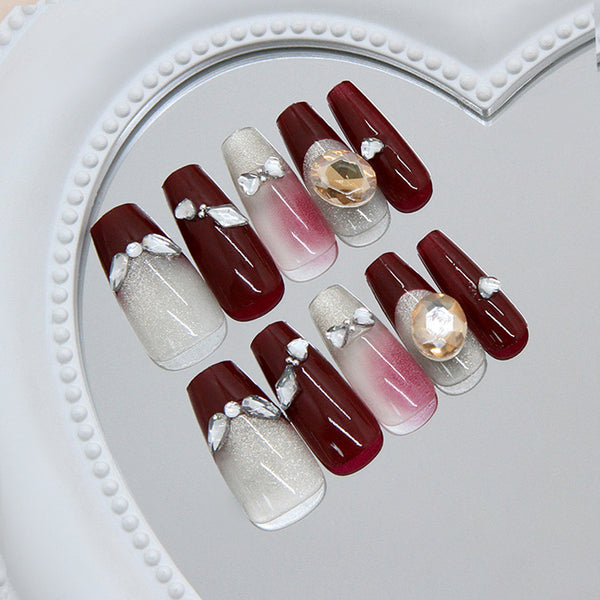 12 Sizes-24 Pcs Press On Nails Z1262