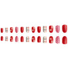 12 Sizes-24 Pcs Press On Nails C064