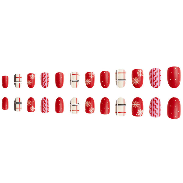 12 Sizes-24 Pcs Press On Nails C064
