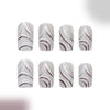 12 Sizes-24 Pcs Press On Nails C750