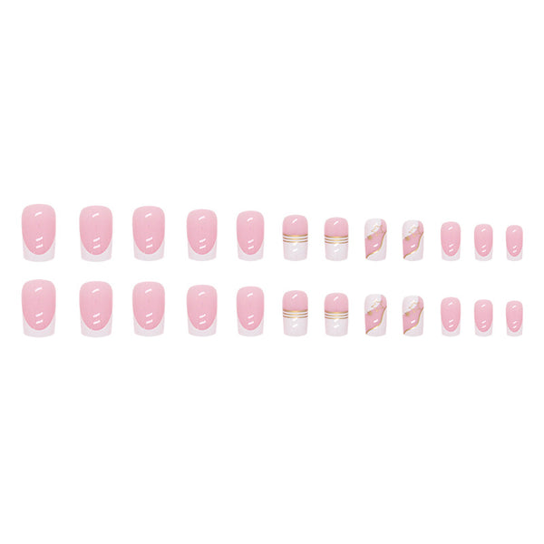 12 Sizes-24 Pcs Press On Nails W1037