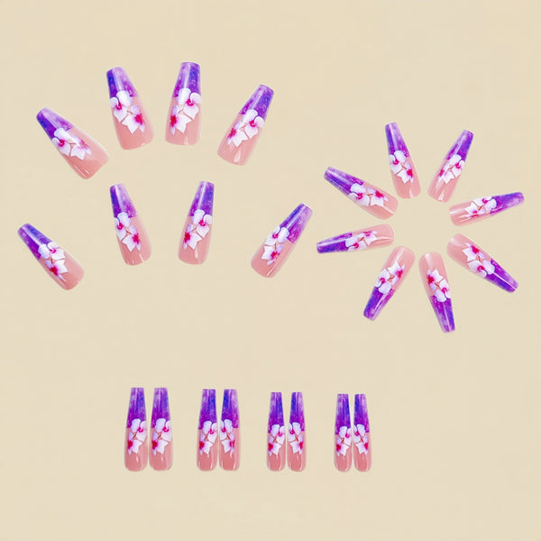 12 Sizes-24 Pcs Press On Nails Y820