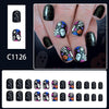 12 Sizes-24 Pcs Press On Nails C1126