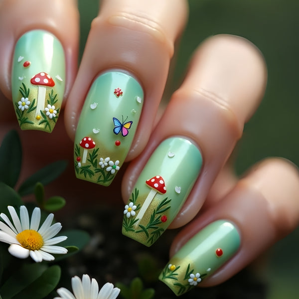 12 Sizes-24 Pcs Press On Nails Y1980