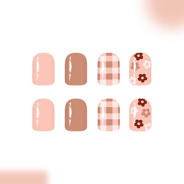 12 Sizes-24 Pcs Press On Nails C1087