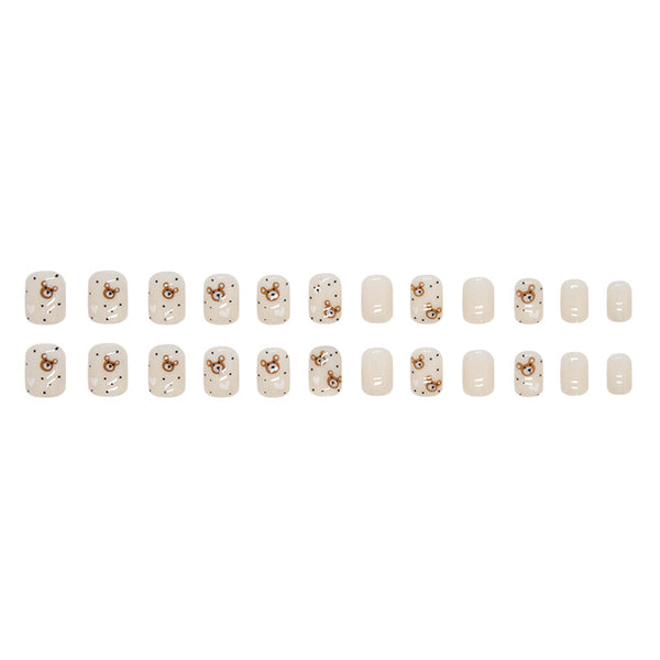 12 Sizes-24 Pcs Press On Nails W1439