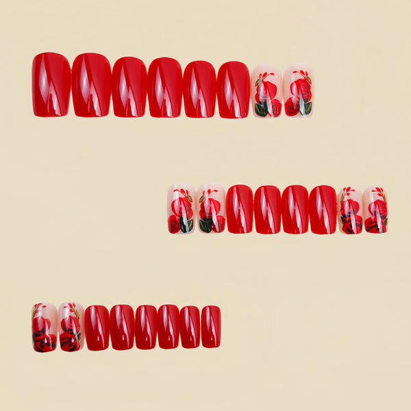 12 Sizes-24 Pcs Press On Nails Y1665