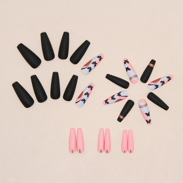 12 Sizes-24 Pcs Press On Nails W813