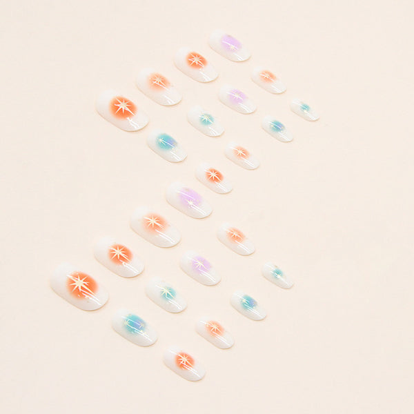 12 Sizes-24 Pcs Press On Nails W514