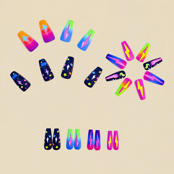 12 Sizes-24 Pcs Press On Nails Y802