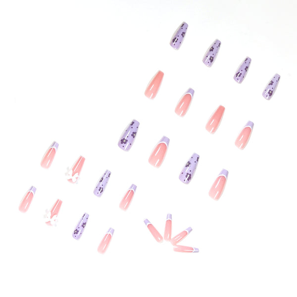 12 Sizes-24 Pcs Press On Nails JP1203