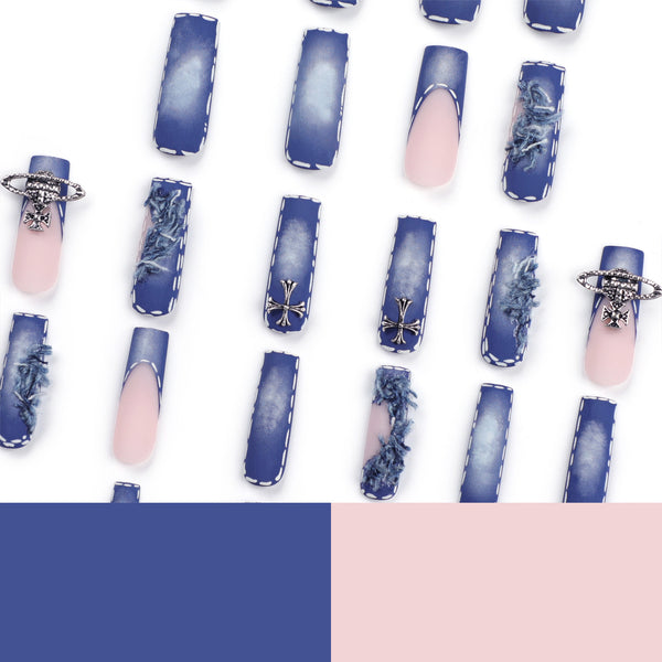 12 Sizes-24 Pcs Press On Nails JP2833