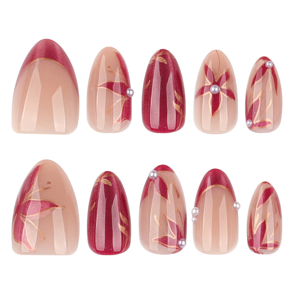 12 Sizes-24 Pcs Press On Nails JP4310