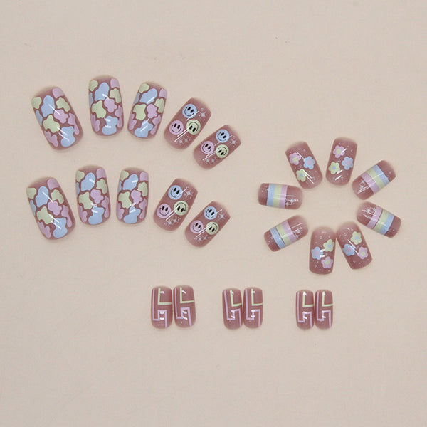 12 Sizes-24 Pcs Press On Nails W642