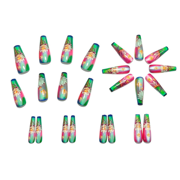 12 Sizes-24 Pcs Press On Nails Y1575