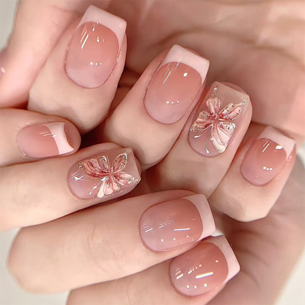 12 Sizes-24 Pcs Press On Nails JL0685