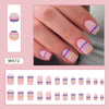 12 Sizes-24 Pcs Press On Nails W872