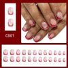 12 Sizes-24 Pcs Press On Nails C661