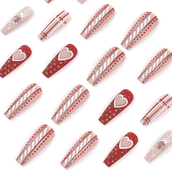 12 Sizes-24 Pcs Press On Nails JP1917