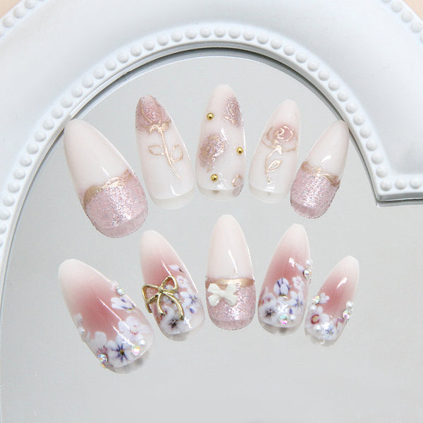 12 Sizes-24 Pcs Press On Nails Z1059