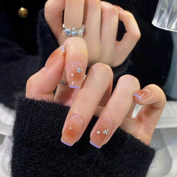 12 Sizes-24 Pcs Press On Nails Z213