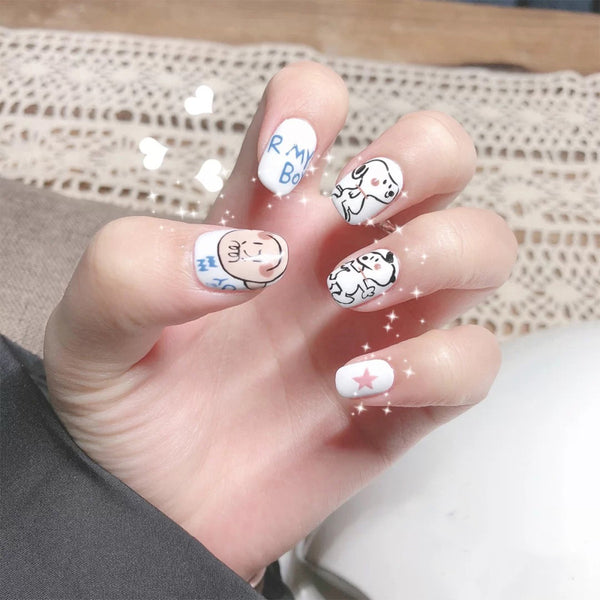 12 Sizes-24 Pcs Press On Nails JP999