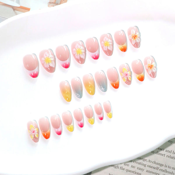 12 Sizes-24 Pcs Press On Nails JL0687