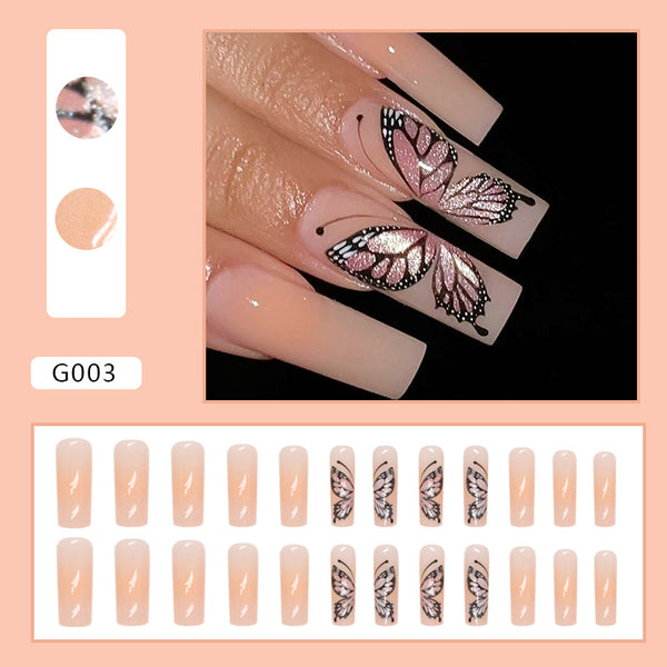 12 Sizes-24 Pcs Press On Nails G003