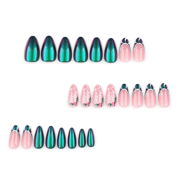 12 Sizes-24 Pcs Press On Nails JP3462