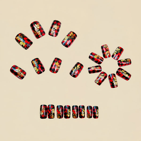 12 Sizes-24 Pcs Press On Nails Y1503