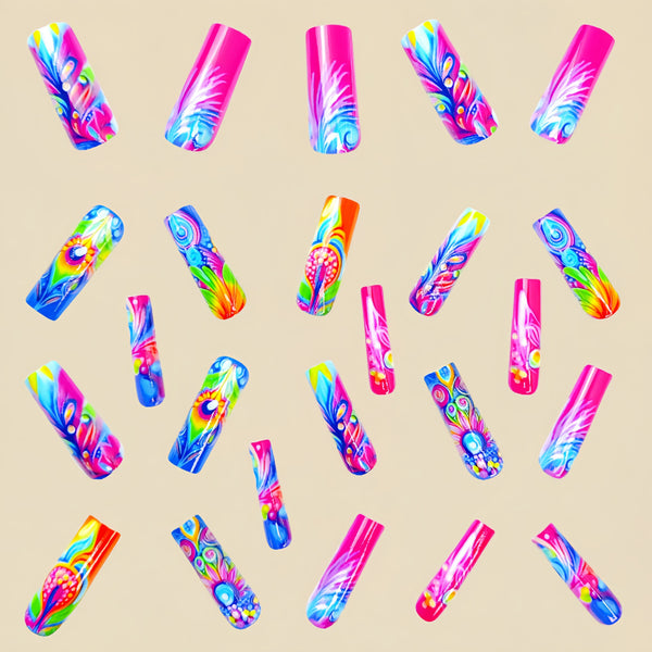 12 Sizes-24 Pcs Press On Nails Y456