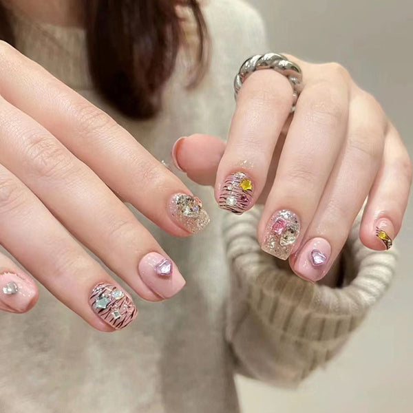 12 Sizes-24 Pcs Press On Nails Z809