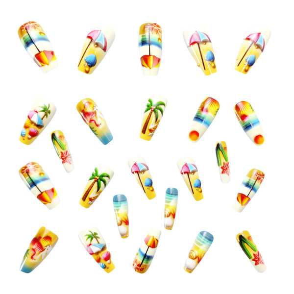12 Sizes-24 Pcs Press On Nails Y519