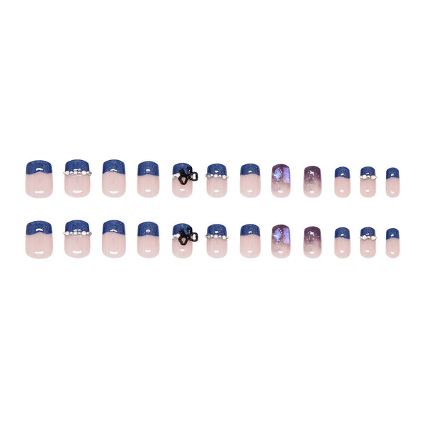 12 Sizes-24 Pcs Press On Nails Z1170