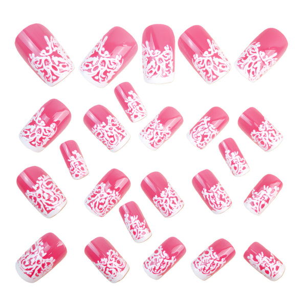 12 Sizes-24 Pcs Press On Nails Y1554