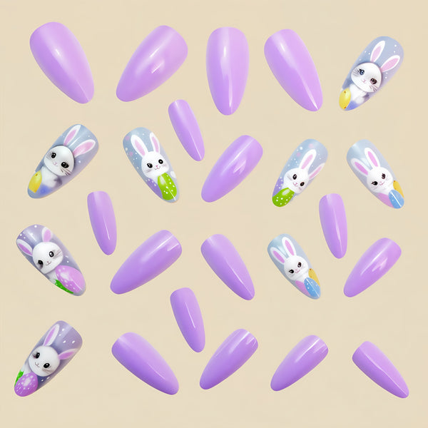 12 Sizes-24 Pcs Press On Nails Y961