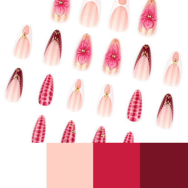 12 Sizes-24 Pcs Press On Nails JP4211
