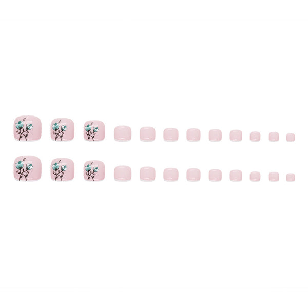12 Sizes-24 Pcs Press On Nails F075