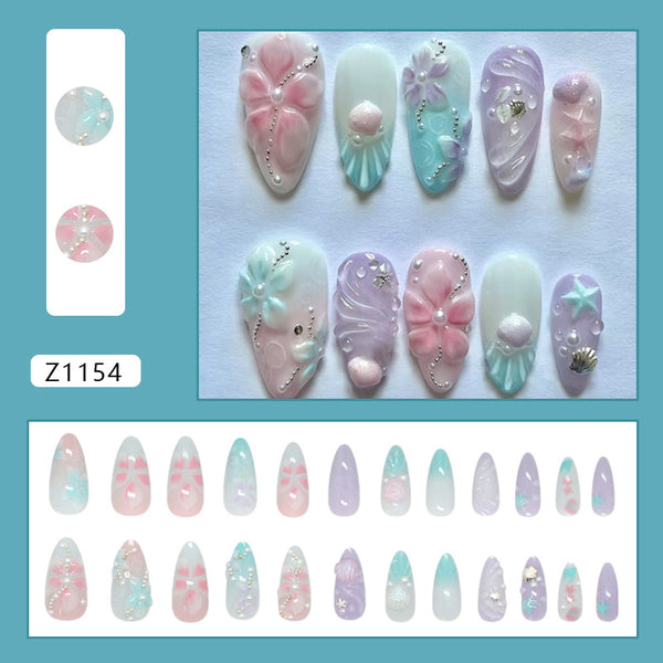 12 Sizes-24 PcsPress On Nails Z1154