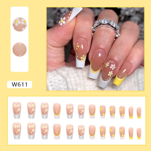 12 Sizes-24 Pcs Press On Nails W611