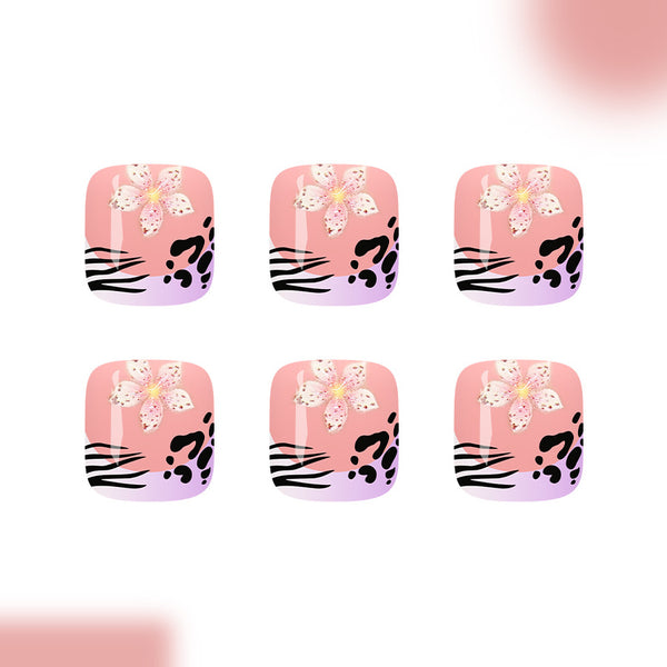 12 Sizes-24 Pcs Press On Nails C1851