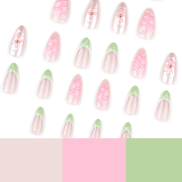 12 Sizes-24 Pcs Press On Nails JP3846