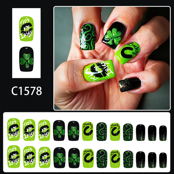 12 Sizes-24 Pcs Press On Nails C1578