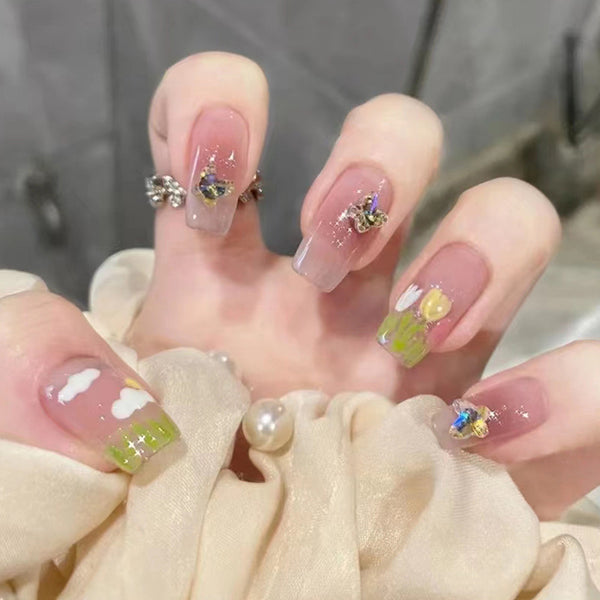 12 Sizes-24 Pcs Press On Nails Z332