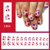 12 Sizes-24 Pcs Press On Nails C864