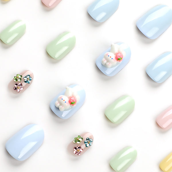 12 Sizes-24 Pcs Press On Nails JP2839