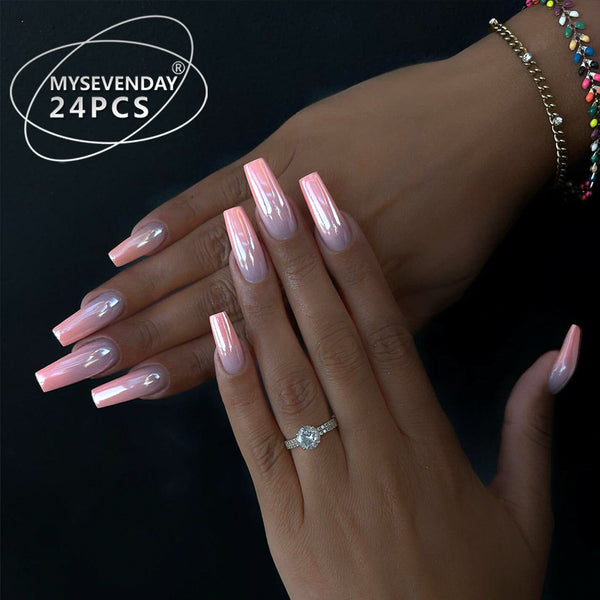 12 Sizes-24 Pcs Press On Nails BZ1417